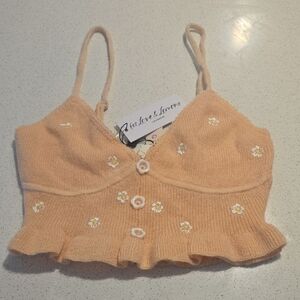 For Love And Lemons Apricot Knit Top